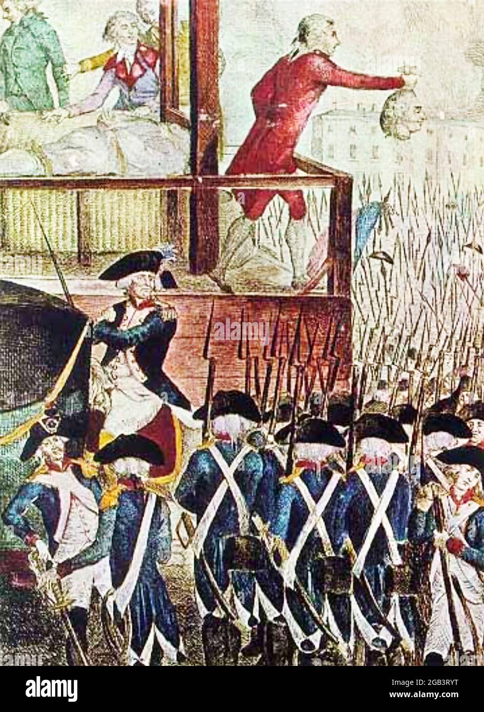 LUIGI XVI di Francia (1754-1793) la sua esecuzione il 21 gennaio 1793 Foto Stock