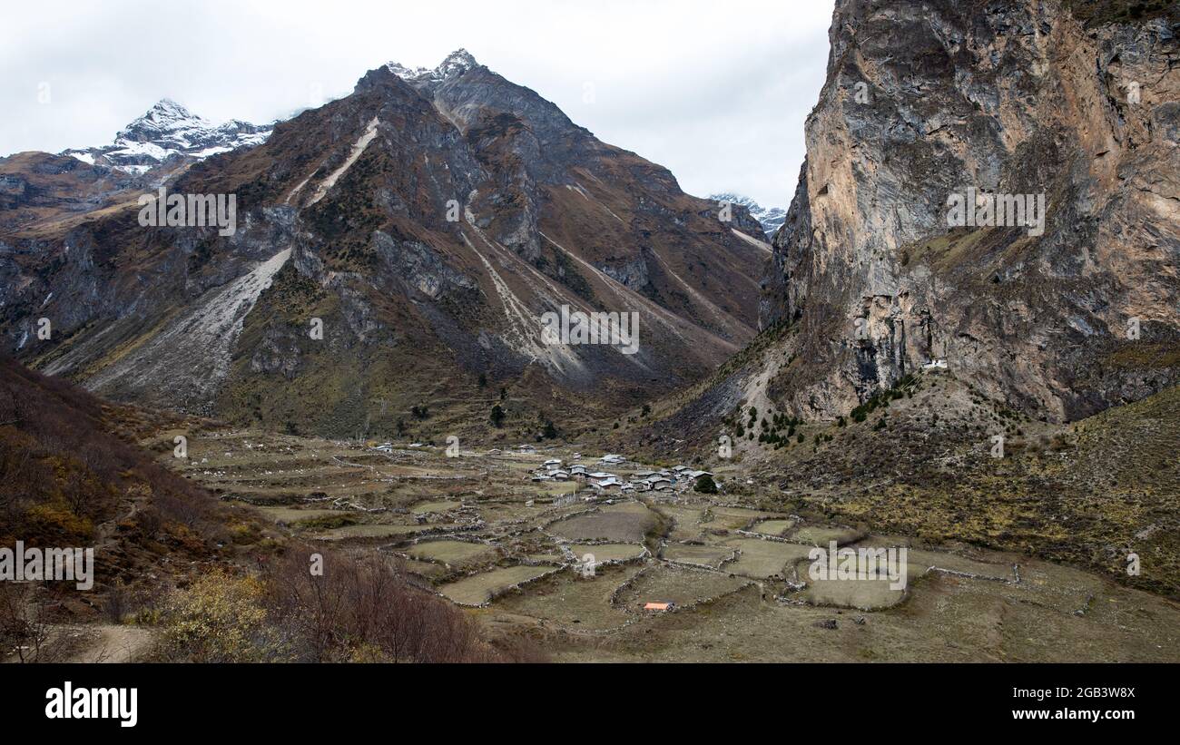Trekking Bhutan Foto Stock