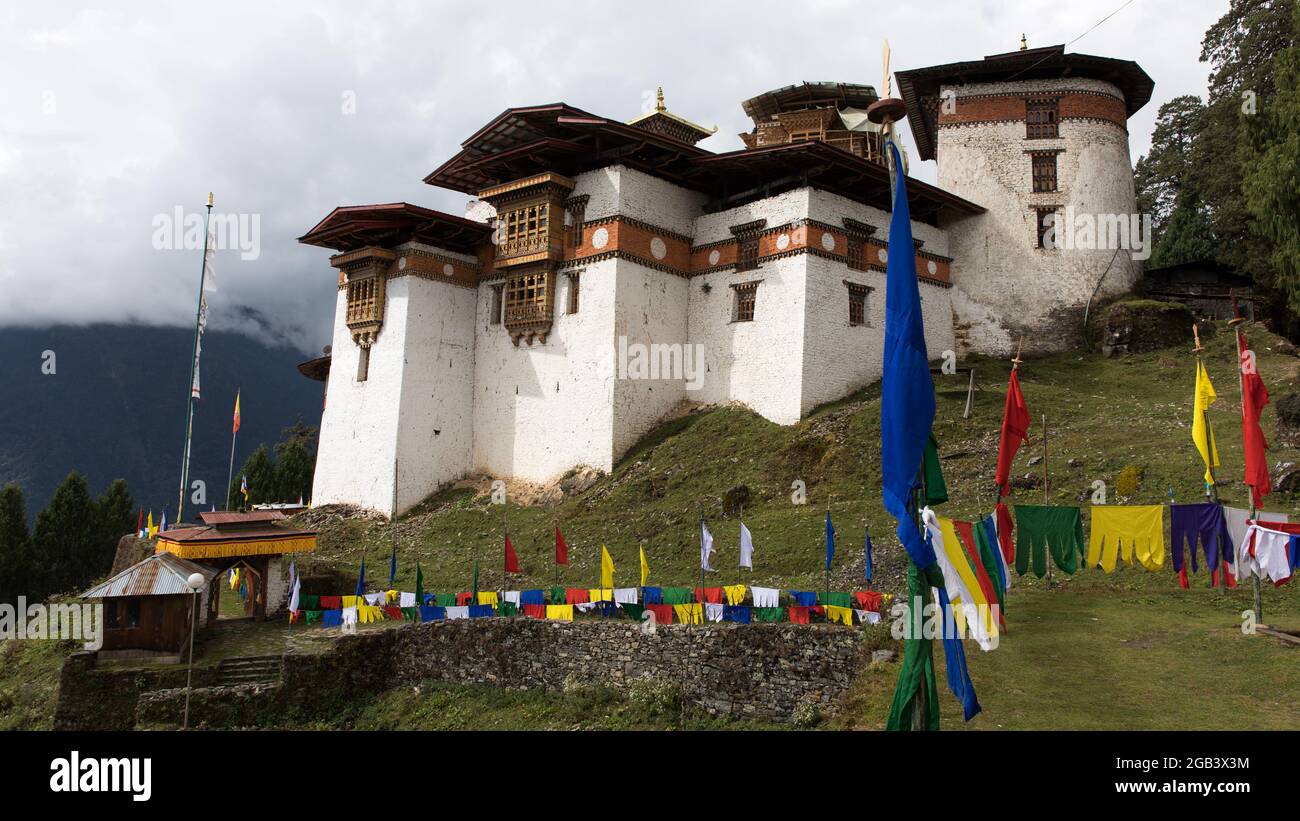 Gasa Dzong Foto Stock