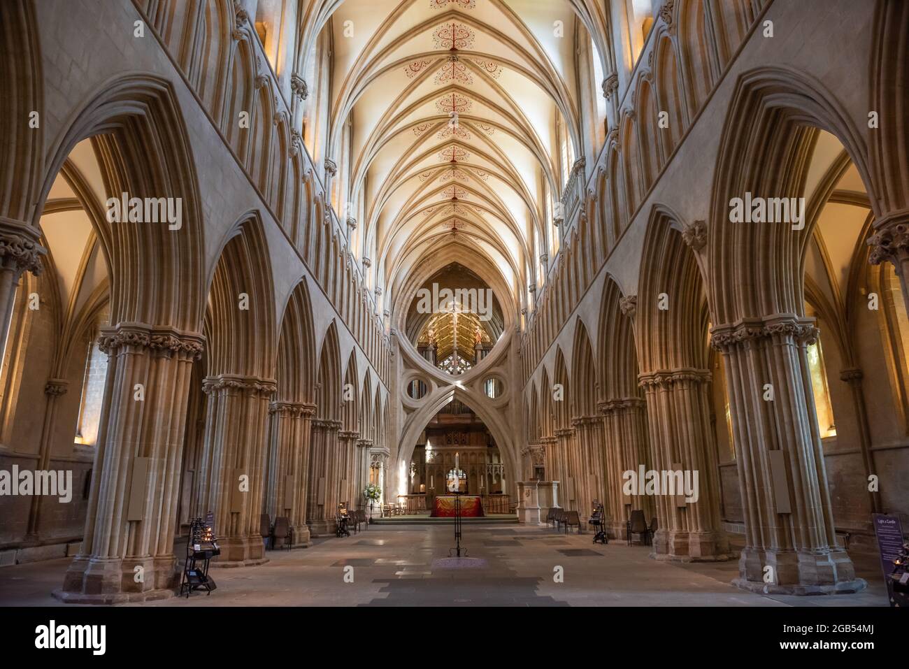 Wells Cathedral a Somerset, Regno Unito Foto Stock