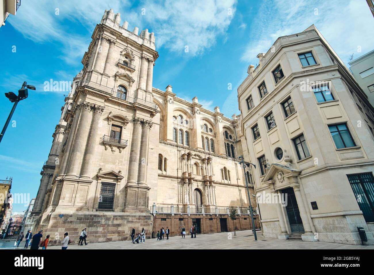 La Cattedrale di Malaga, in Spagna, è stata completata nel 1782. È una delle più grandi cattedrali del paese ed è situata nel centro della città. Si Foto Stock