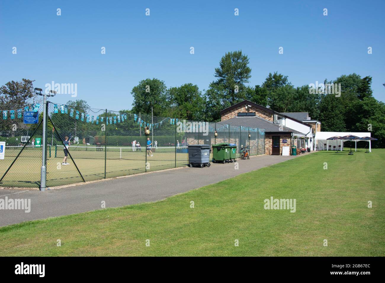 Hemingford Pavilion Sports Club, Hemingford Grey, Cambridgeshire, Inghilterra, Regno Unito Foto Stock