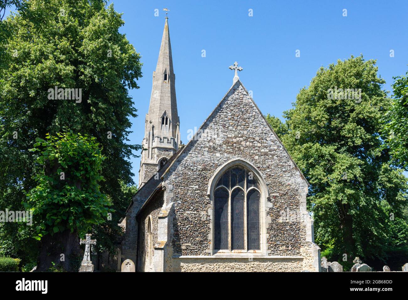 St Mary's Houghton con Wyton, Mill Street, Houghton, Houghton & Wyton, Cambridgeshire, Inghilterra, Regno Unito Foto Stock