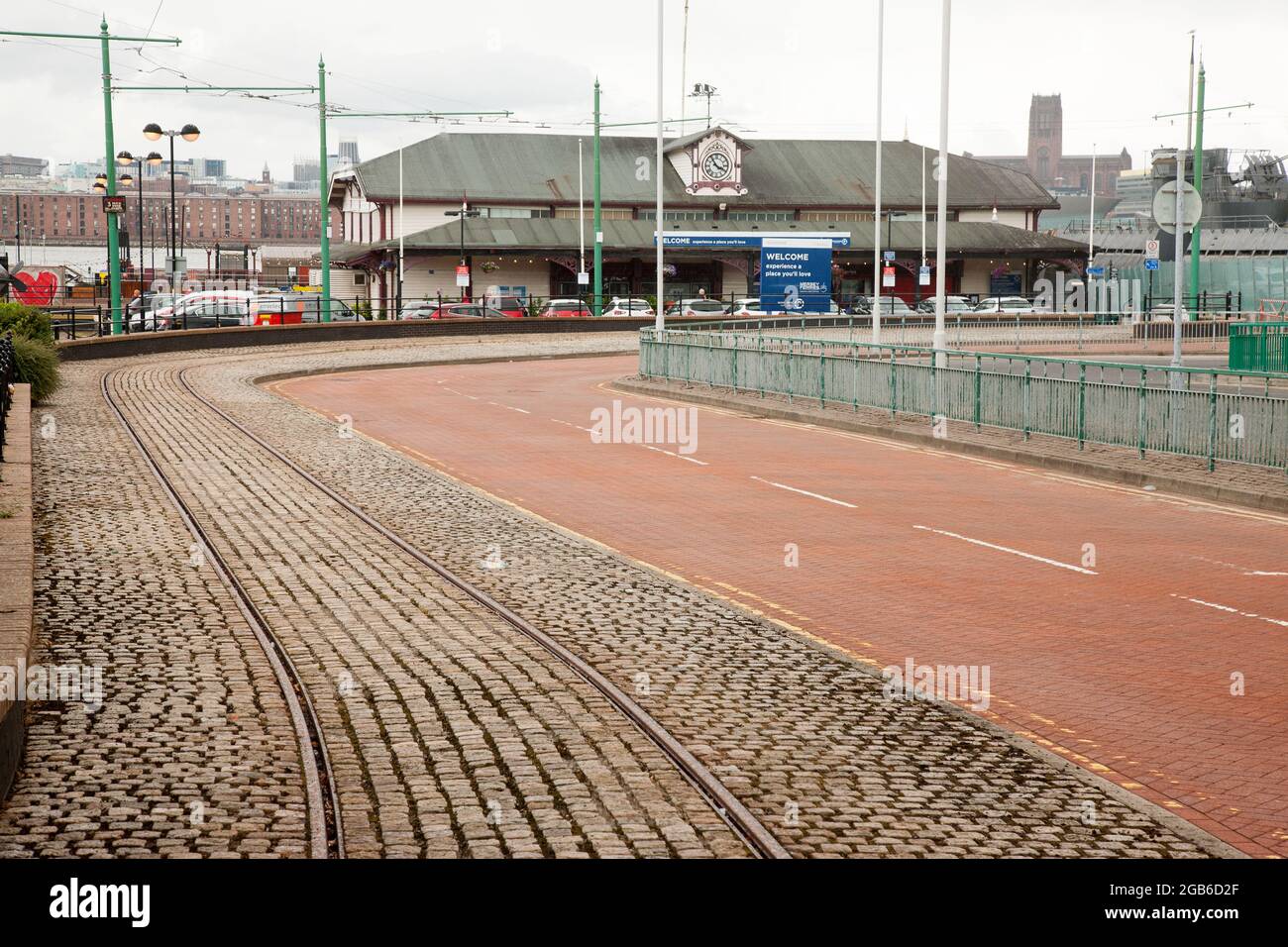 Traghetto Woodside Birkenhead River Mersey Foto Stock