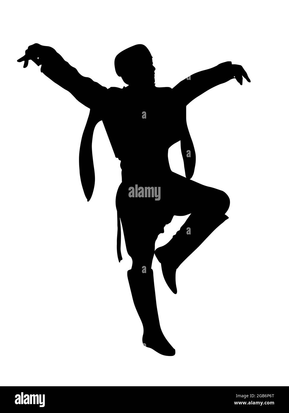 turco, tradizionale, abiti efe con uomo, silhouette nera Foto Stock