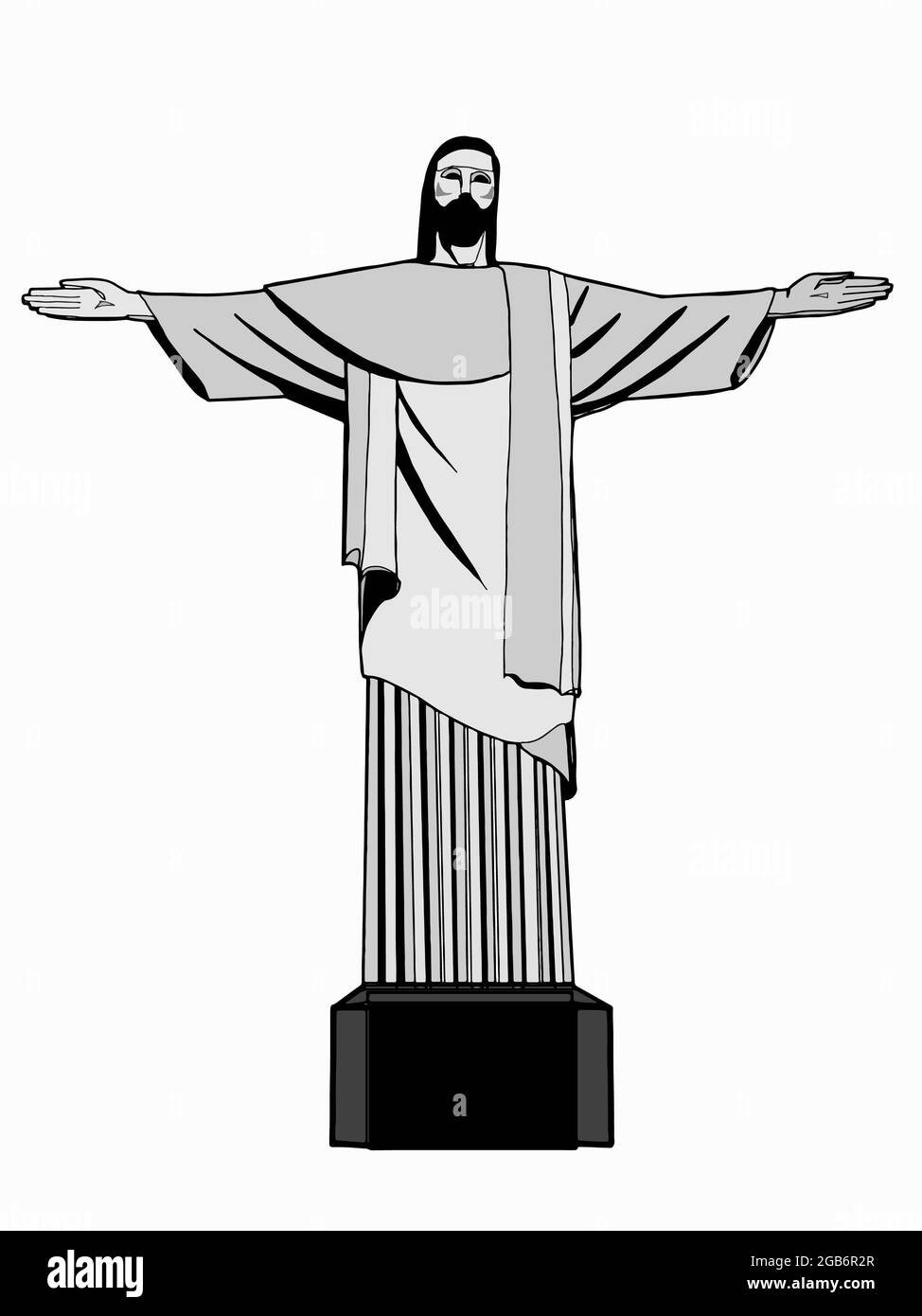 Rio de Janeiro e Cristo Redentore, Brasile Foto Stock