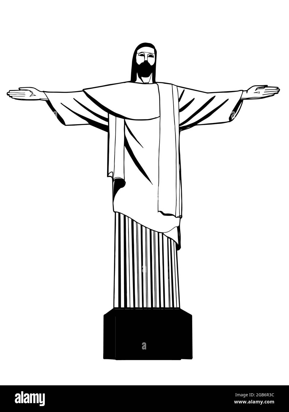 Rio de Janeiro e Cristo Redentore, Brasile Foto Stock