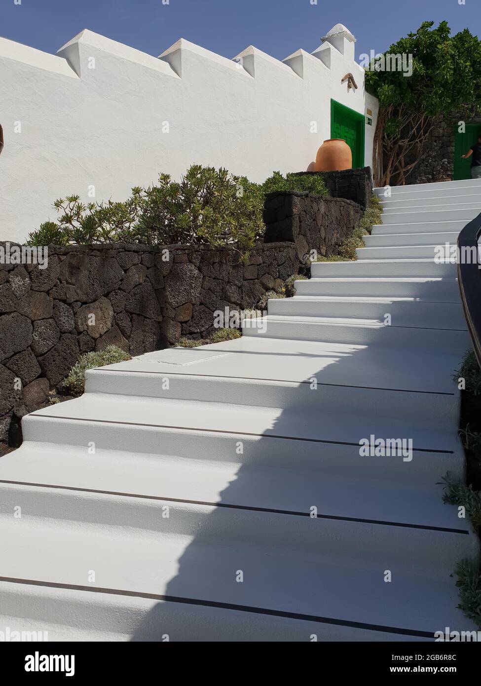 Treppe im Wohnhaus von César Manrique a Tahiche - Lanzarote Foto Stock