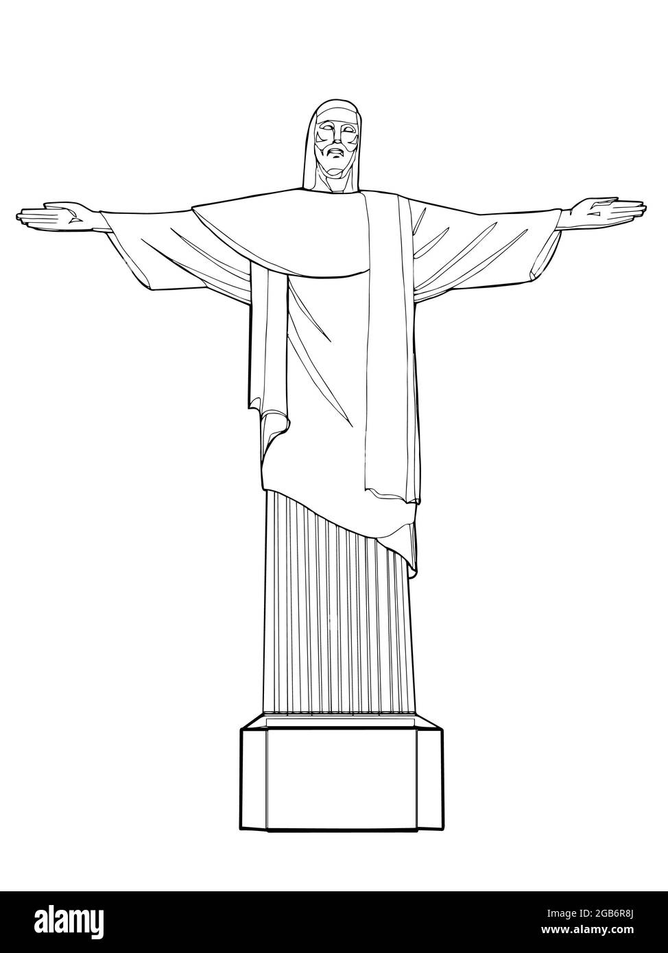 Rio de Janeiro e Cristo Redentore, Brasile Foto Stock