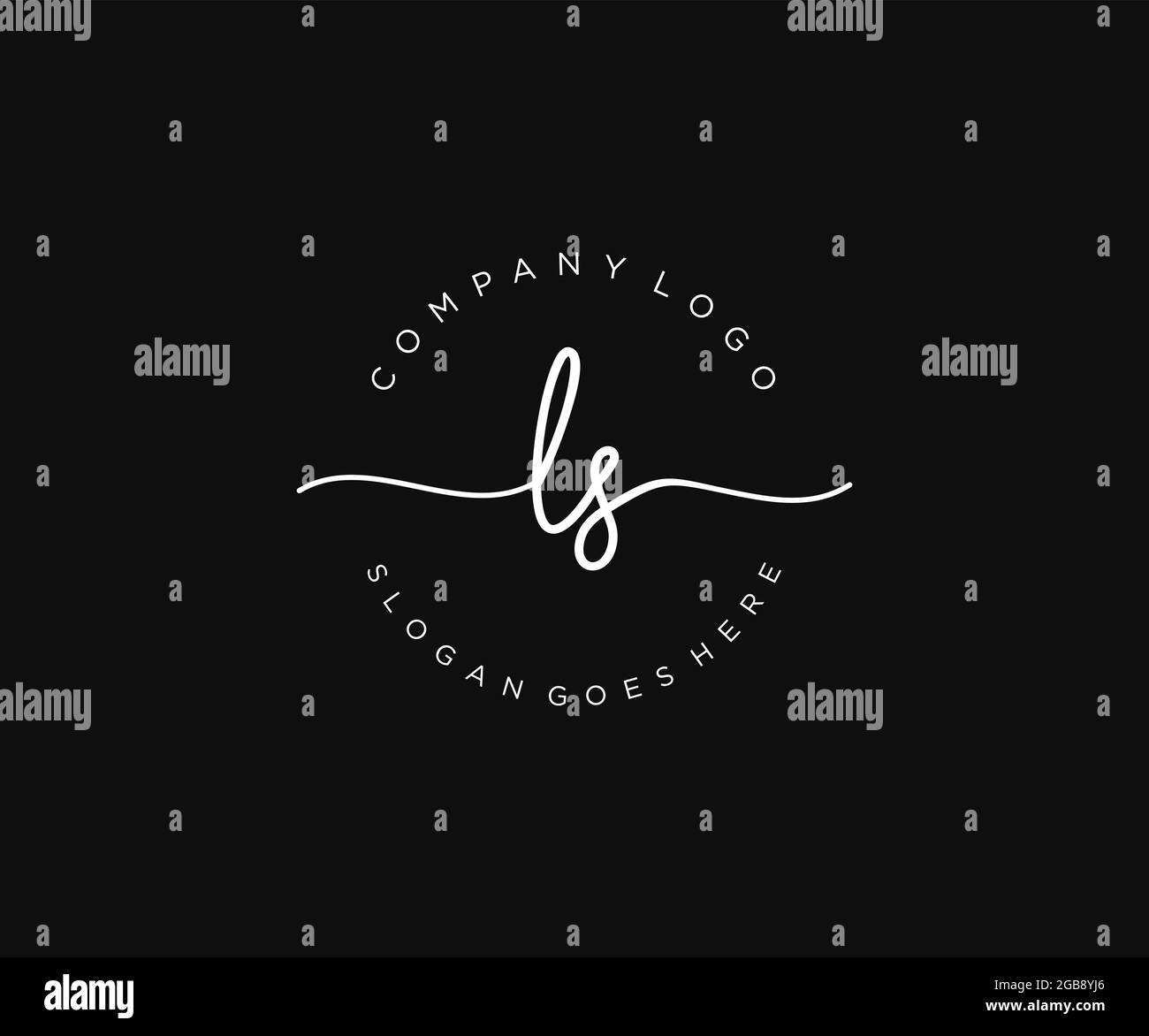 LS Monogramma di bellezza con logo femminile e design elegante con logo, logo scritto a mano di firma iniziale, matrimonio, moda, floreale e botanico con creatività Illustrazione Vettoriale