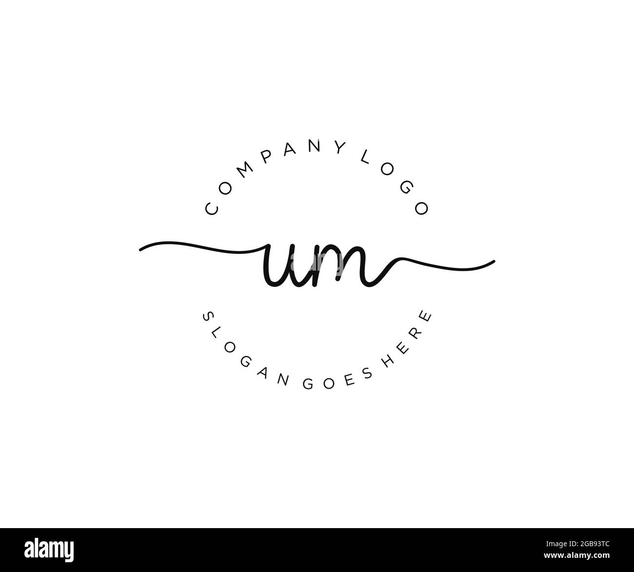 MONOGRAMMA di bellezza DEL logo DEL M Femminile e design elegante del logo, logo di scrittura a mano della firma iniziale, matrimonio, moda, floreale e botanico con creativo Illustrazione Vettoriale