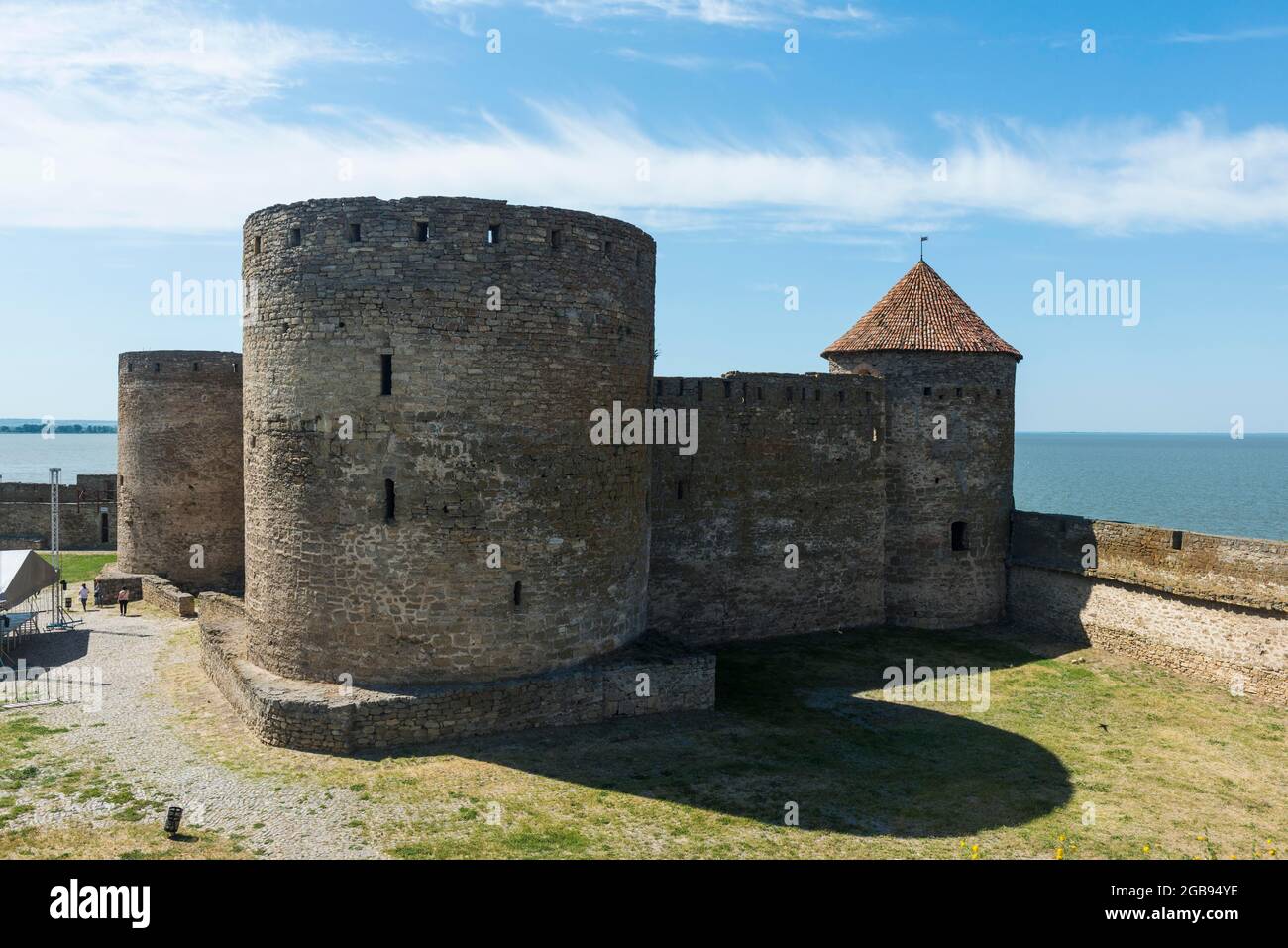 Fortezza di Bilhorod-Dnistrovskyi precedentemente conosciuta come Akkerman sulla costa del mare nero, Ucraina Foto Stock