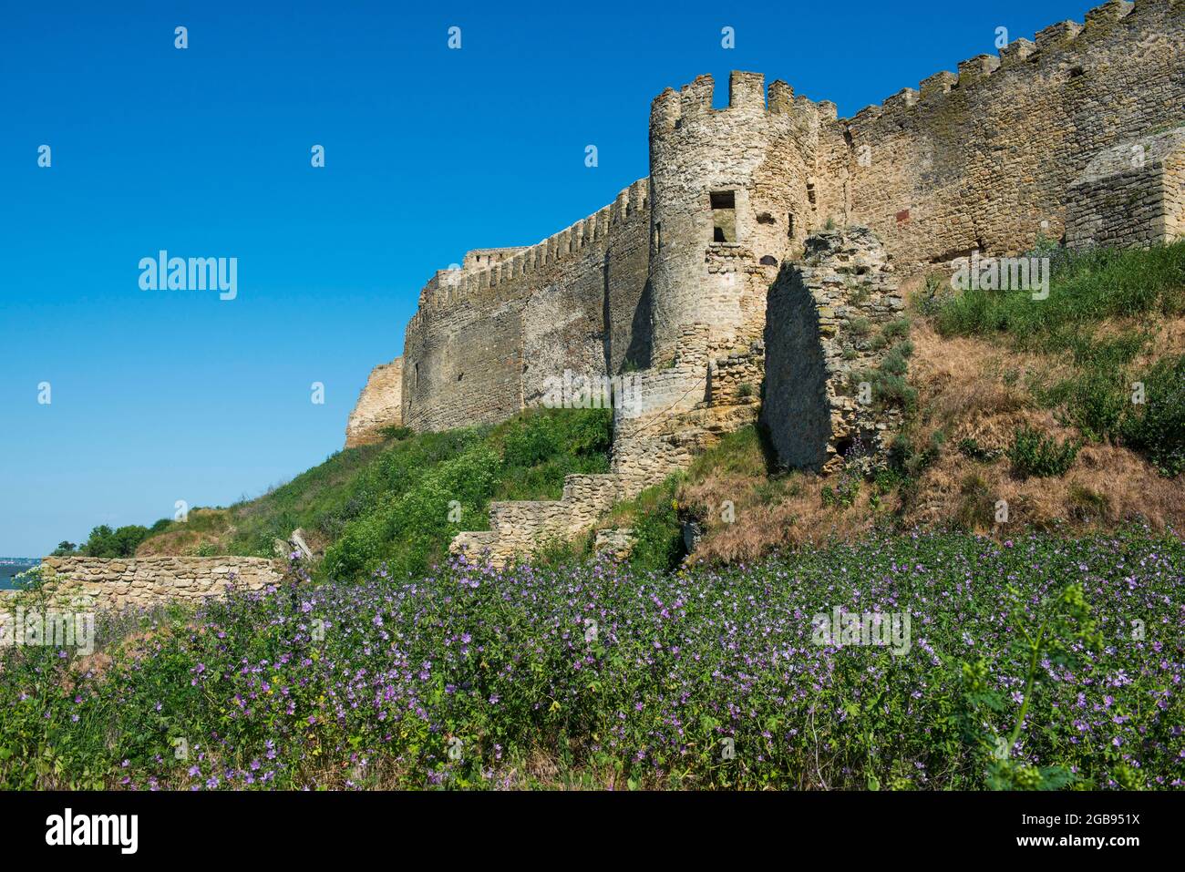 Fortezza di Bilhorod-Dnistrovskyi precedentemente conosciuta come Akkerman sulla costa del mare nero, Ucraina Foto Stock