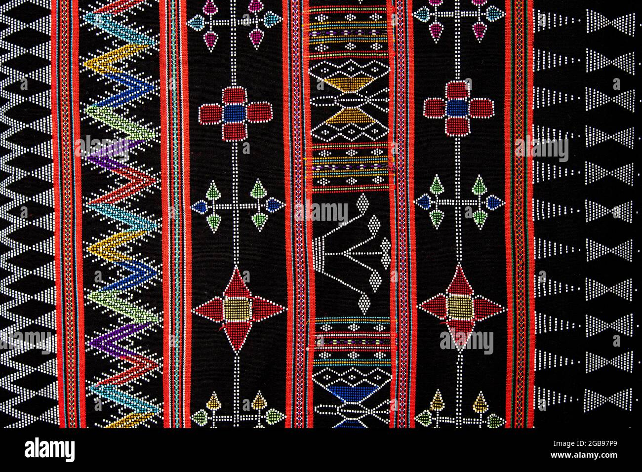 Sciarpe ricamate del Laos Foto Stock