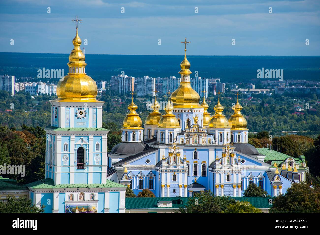 Cattedrale di San MichaelÂ´s con cupola d'oro, Kiev o capitale di Kiev dell'Ucraina Foto Stock