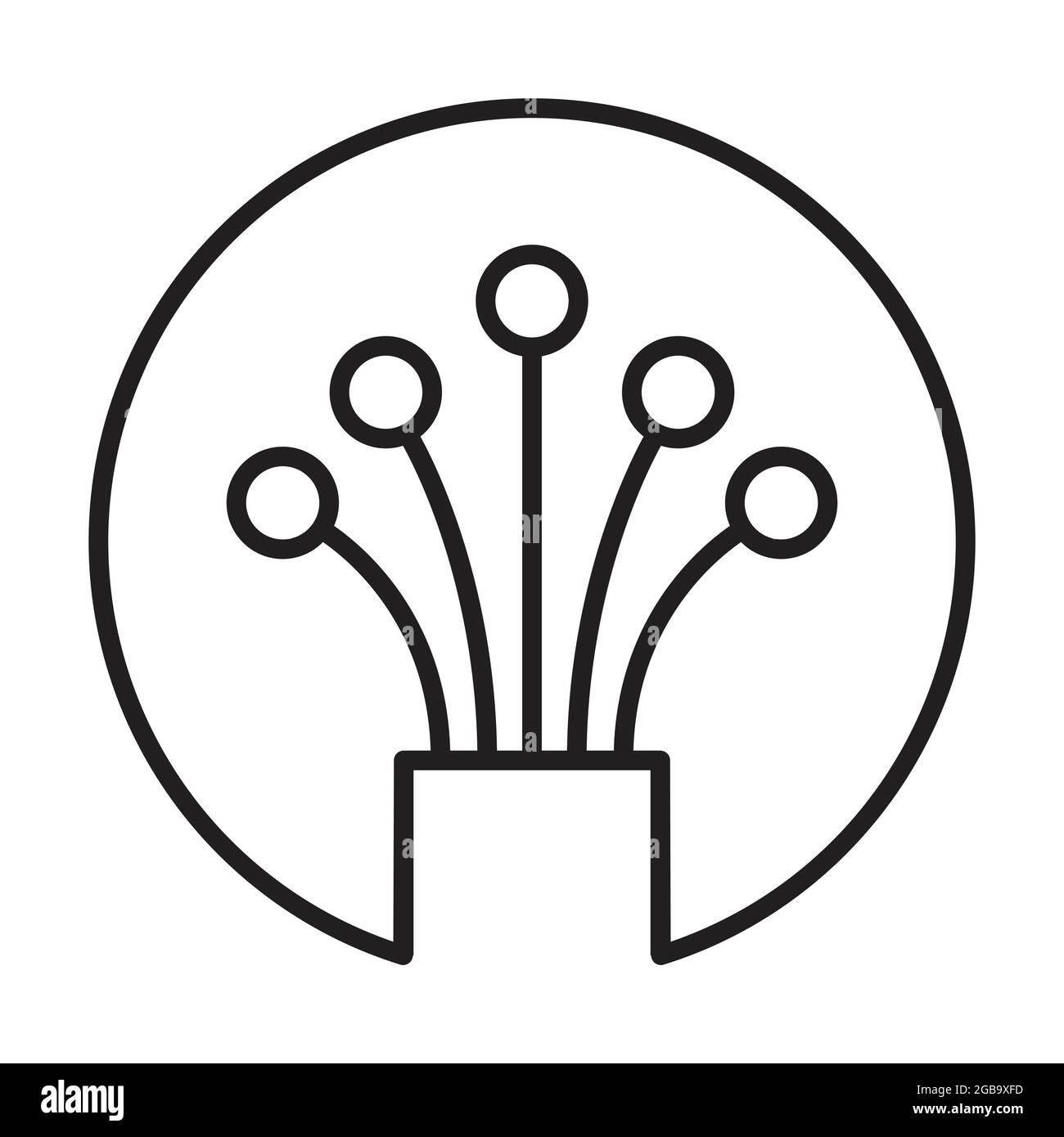 vettore icona cavo in fibra ottica per grafica, logo, sito web, social media, app mobile, illustrazione dell'interfaccia utente Illustrazione Vettoriale
