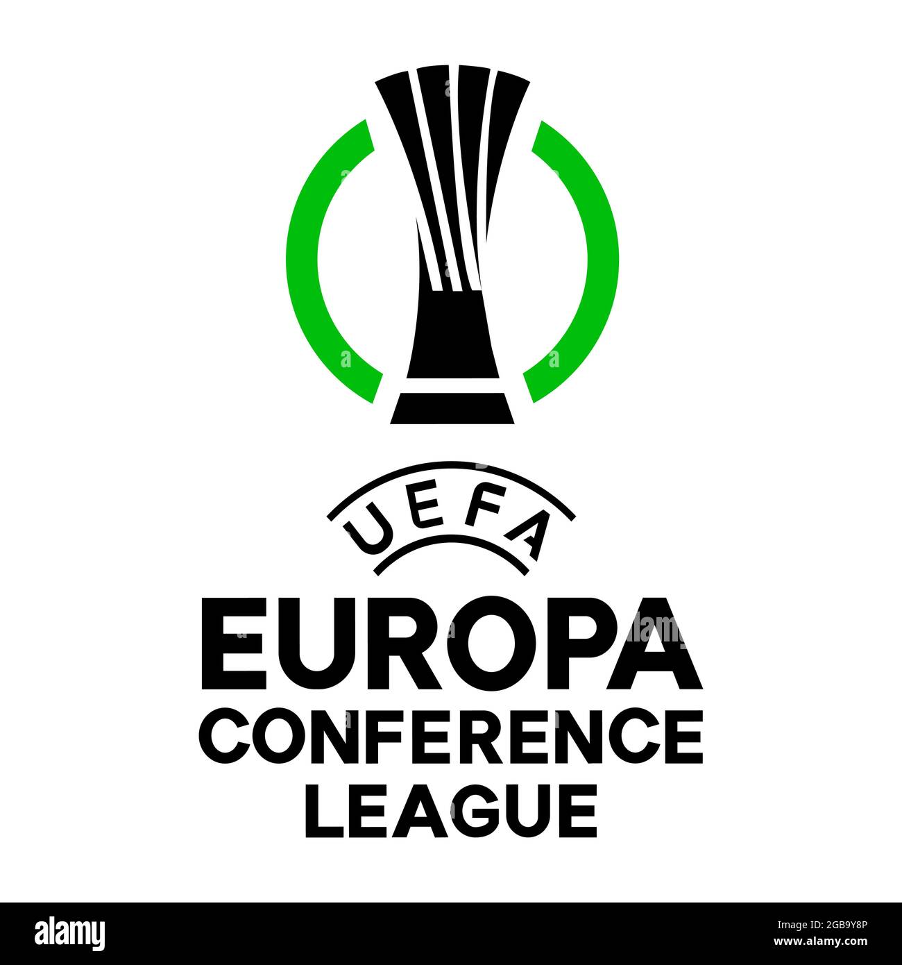 Vinnytsia, Ucraina - 30 luglio 2021. Logo della conferenza UEFA League. Illustrazione vettoriale editoriale Illustrazione Vettoriale