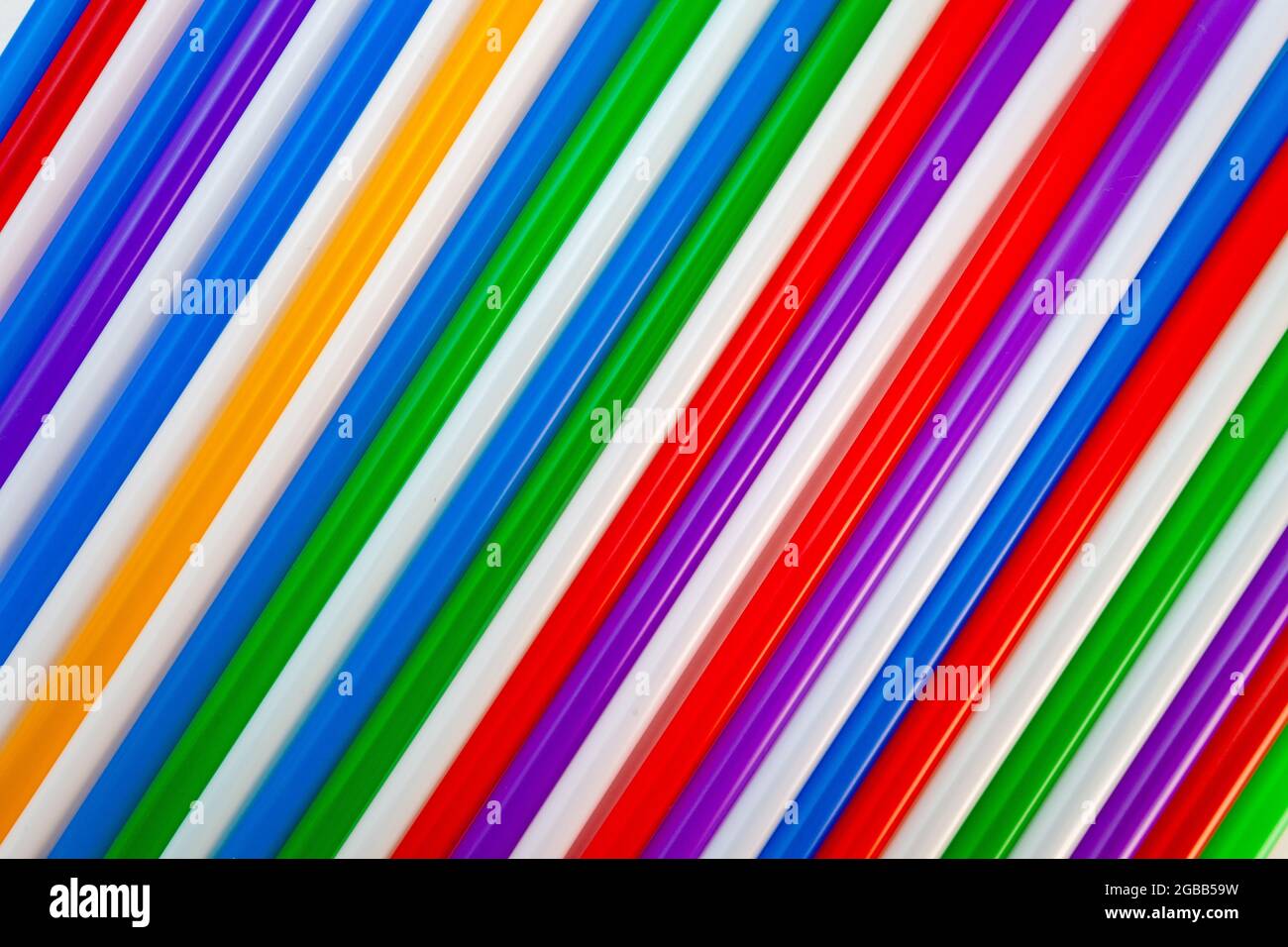 struttura di tubetti da cocktail multicolore Foto Stock