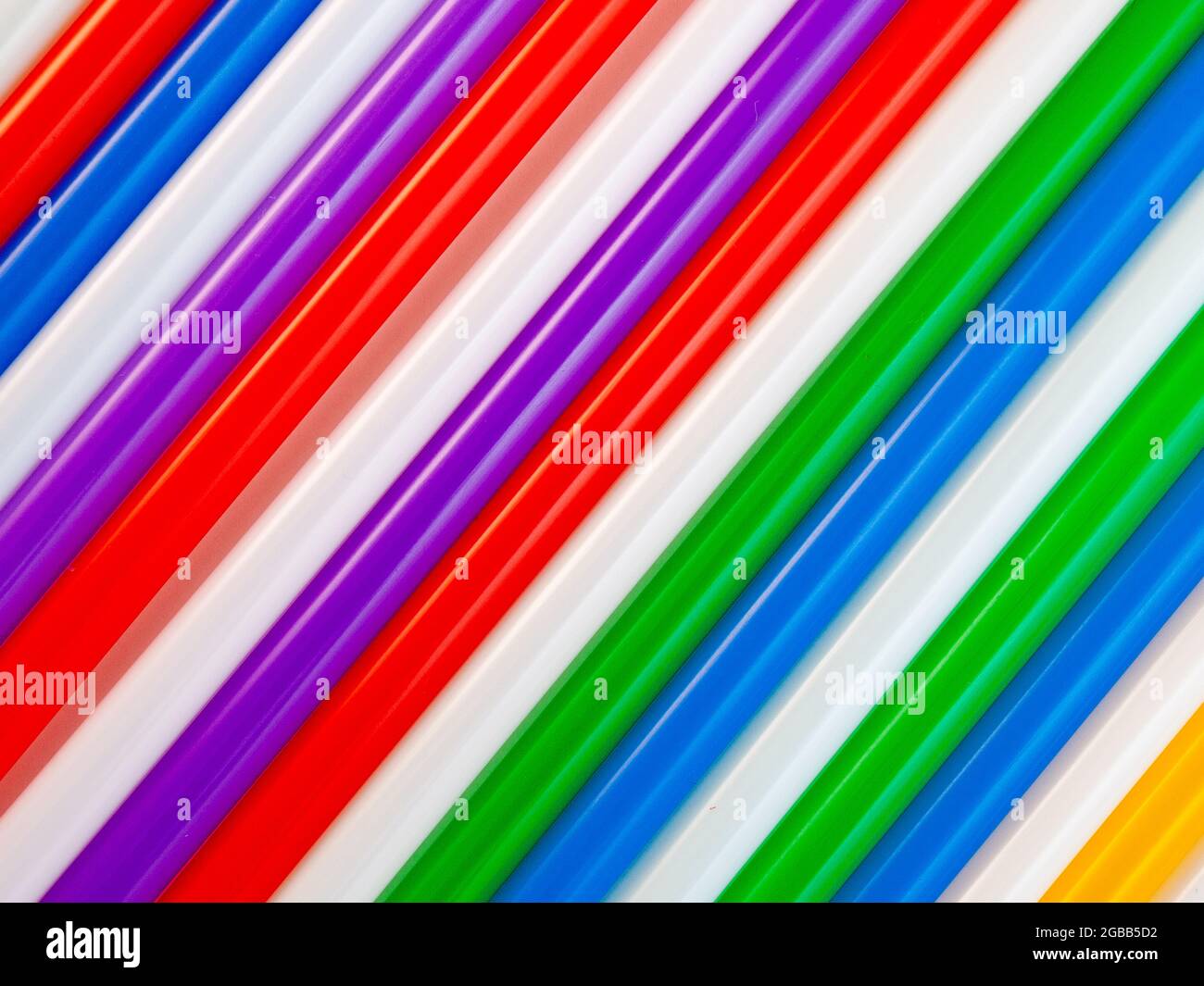 struttura di tubetti da cocktail multicolore Foto Stock