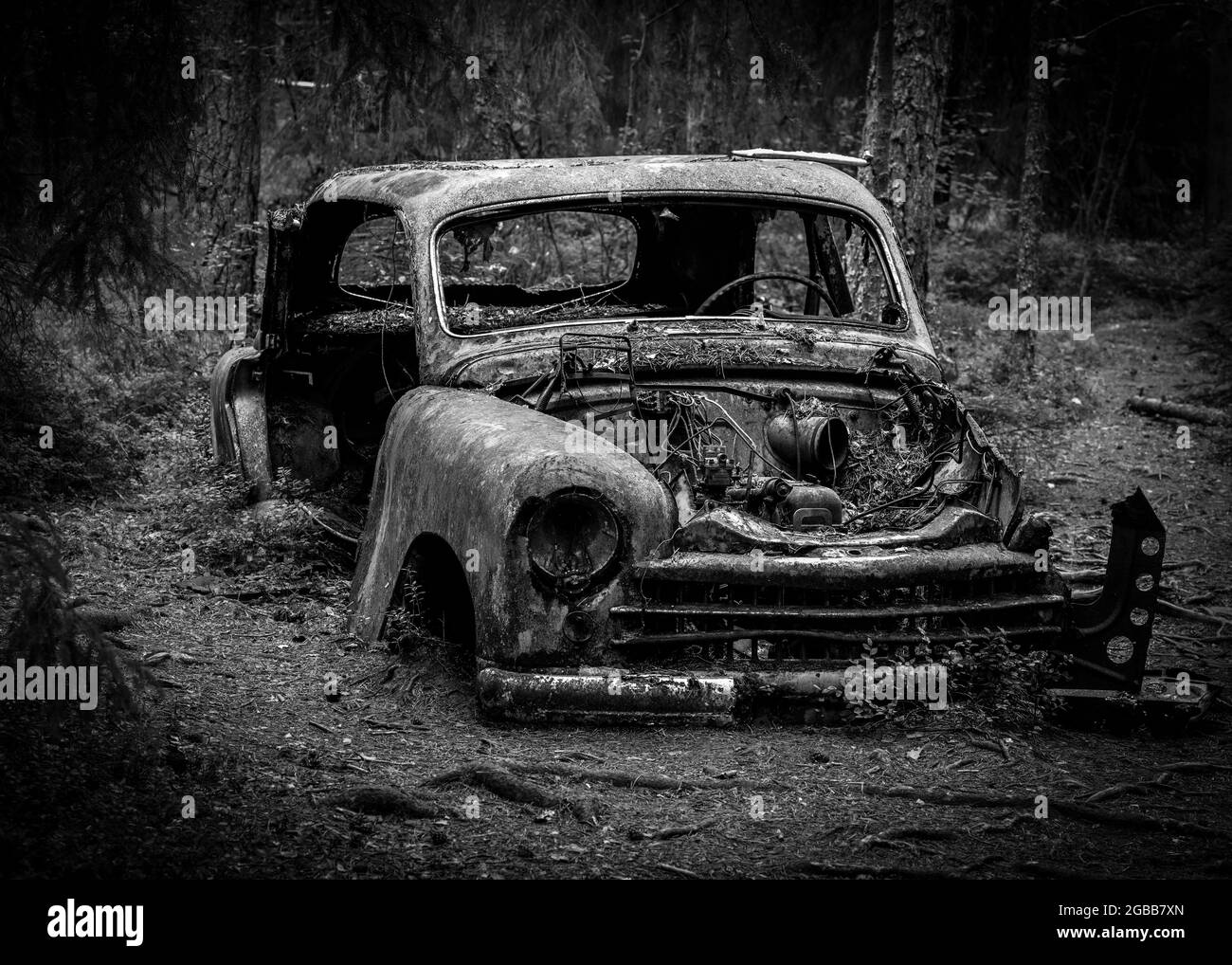 Un'ultima unità (b&w) Foto Stock