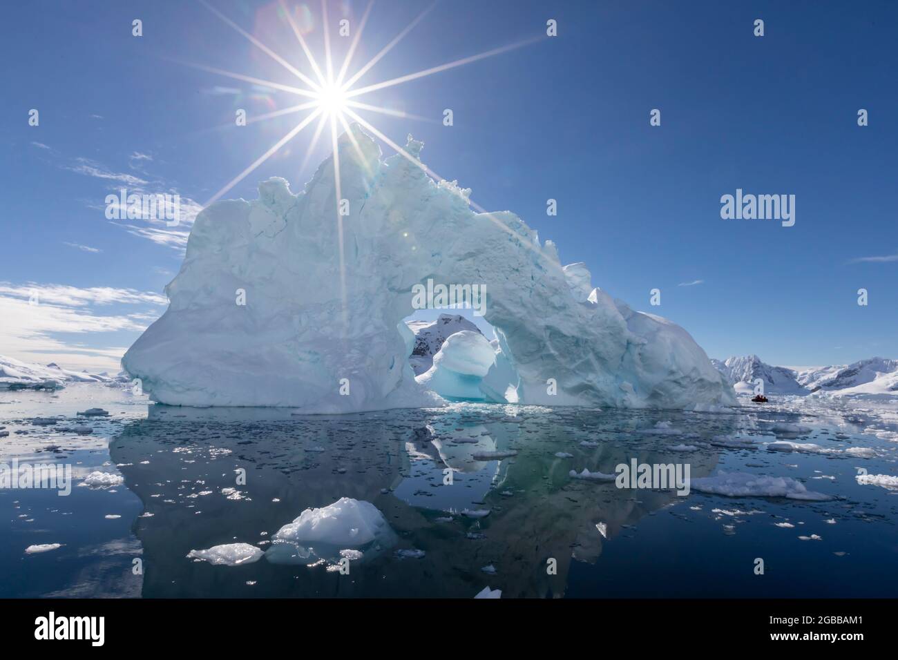Dettaglio di un iceberg in Paradise Bay, Antartide, regioni polari Foto Stock