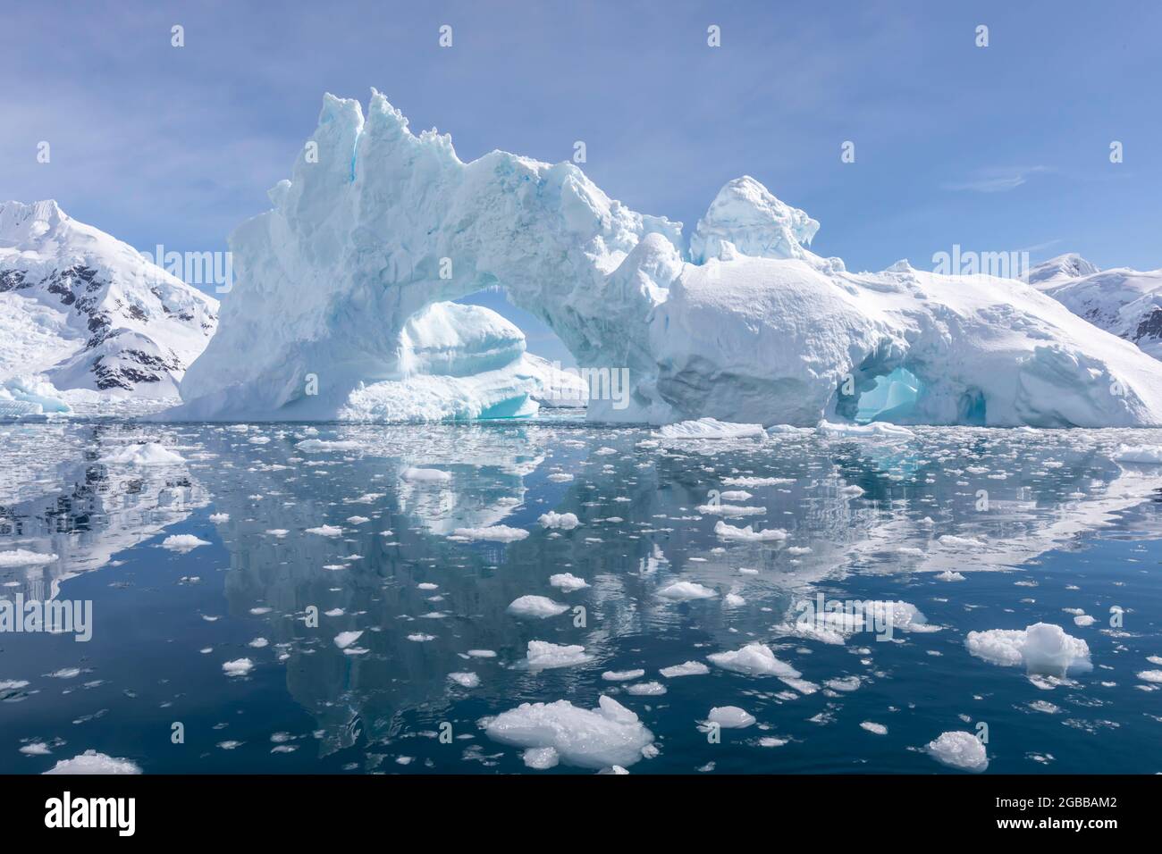 Dettaglio di un iceberg in Paradise Bay, Antartide, regioni polari Foto Stock