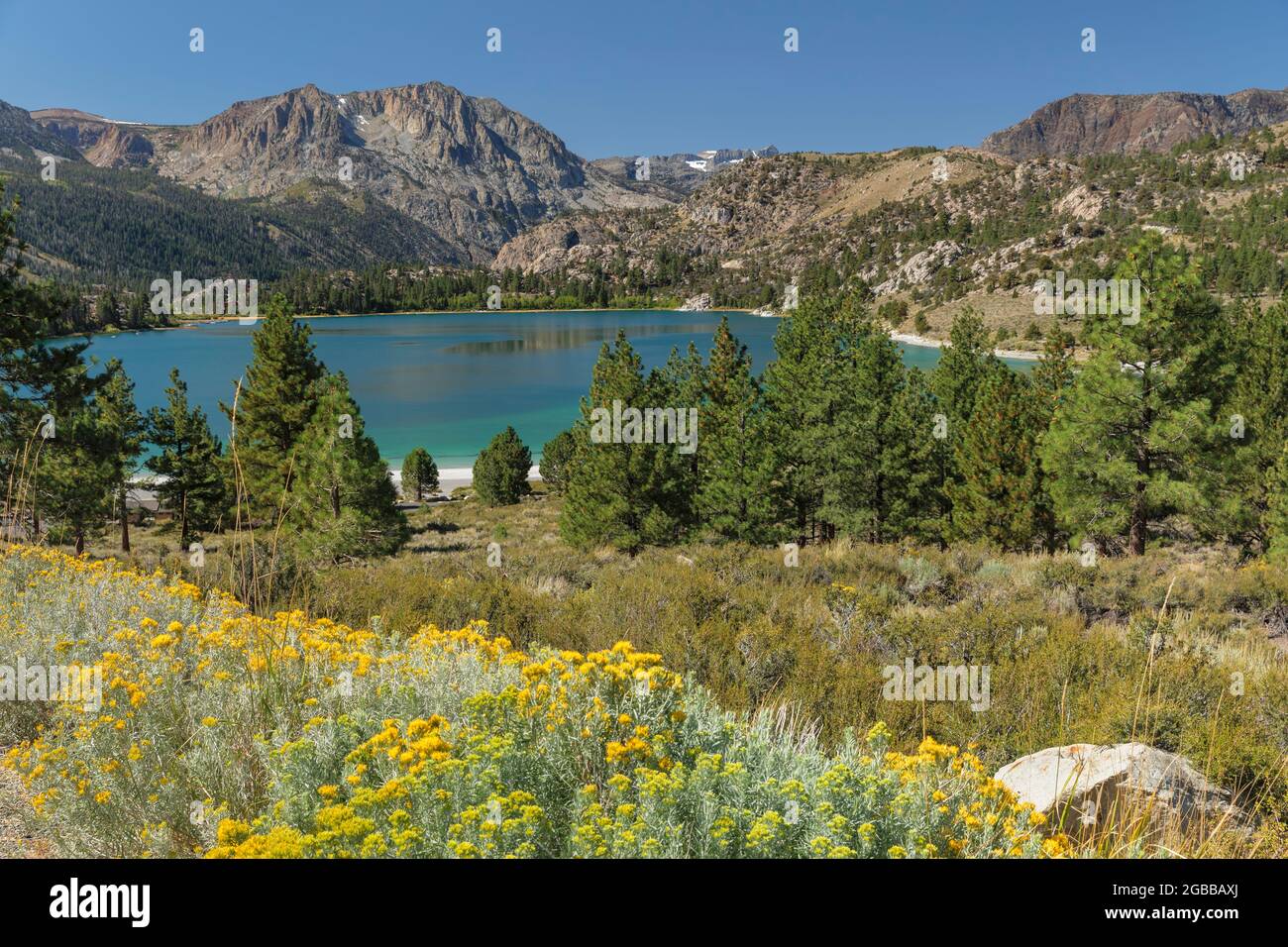 June Lake, Sierra Nevada, Mono County, California, Stati Uniti d'America, Nord America Foto Stock