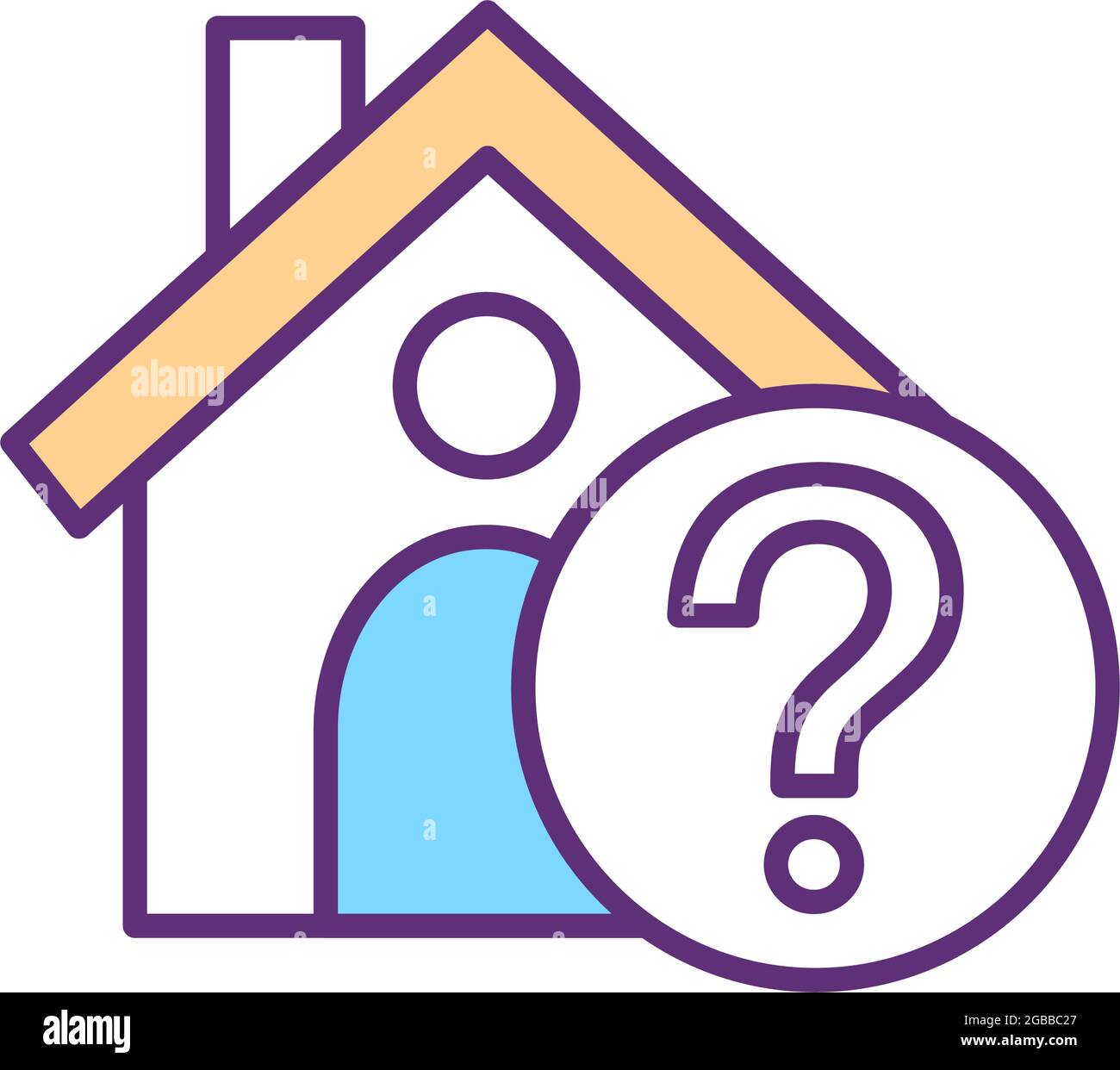 Icona colore RGB assenza riparo Illustrazione Vettoriale