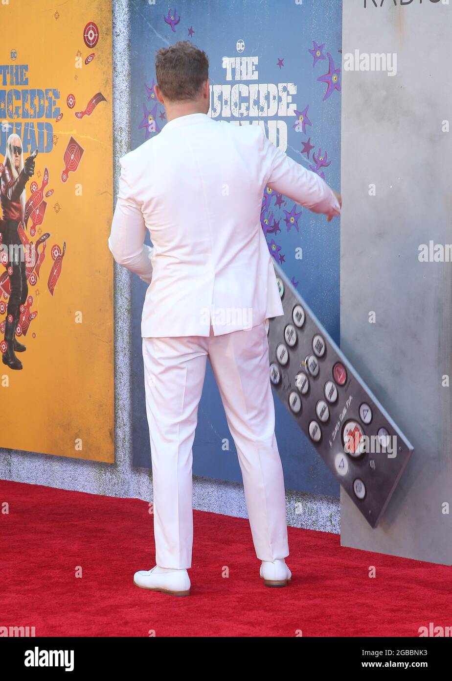 Los Angeles, California. 2 agosto 2021. Jai Courtney, al Warner Bros. Premiere di "The Suicide Squad" al Regency Village Theatre di Los Angeles, California, il 2 agosto 2021. Credit: Faye Sadou/Media Punch/Alamy Live News Foto Stock