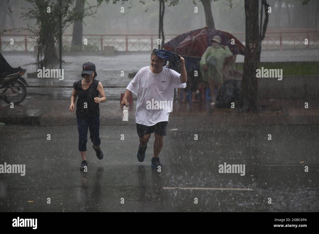 Stagione della pioggia in ho Chi Minh, Vietnam Foto Stock