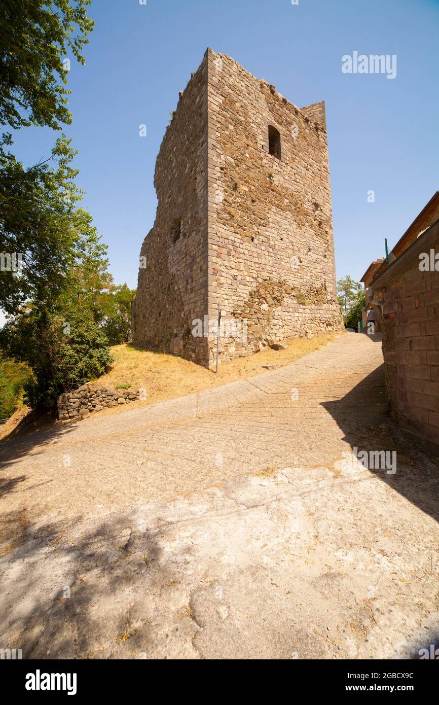 Italia, Toscana, Grosseto, la montagna Amiata. Il villaggio di Montelaterone. Foto Stock