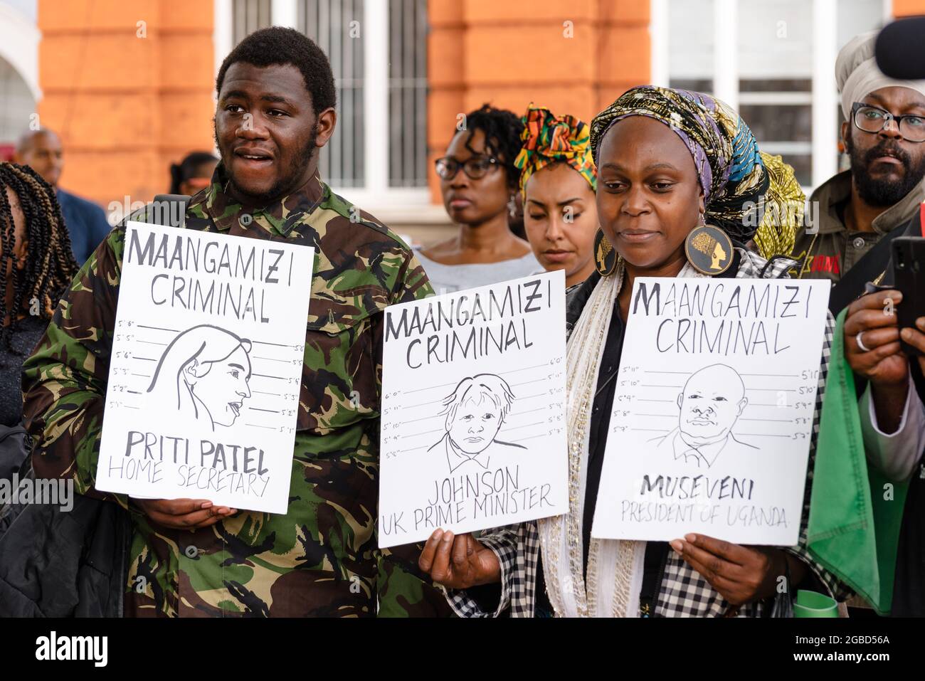 Londra, Regno Unito. 1 agosto 2021. La rivolta panafricana. I sostenitori si sono riuniti a Brixton per celebrare la Giornata Africana dell'emancipazione. Foto Stock