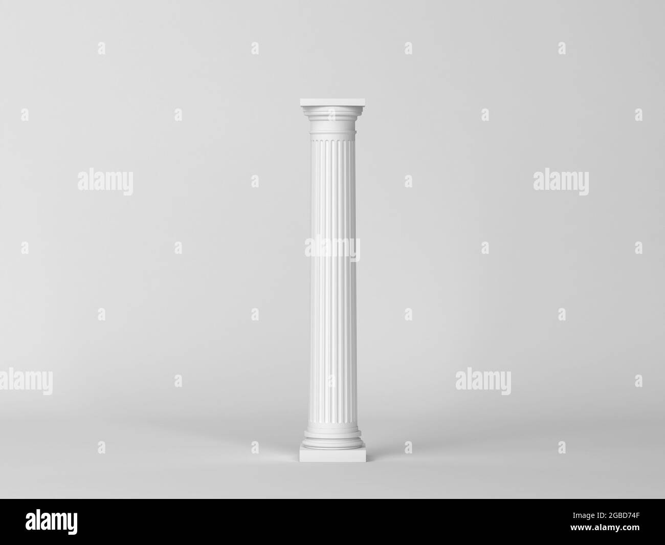 Colonna classica. Scena minima. illustrazione 3d Foto Stock
