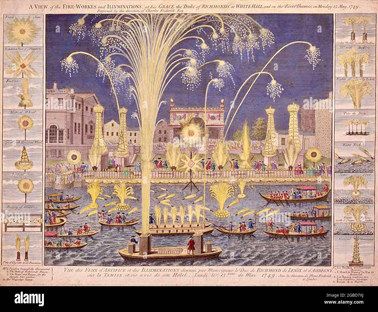 Royal Fireworks - 1749 - di artista sconosciuto Foto Stock