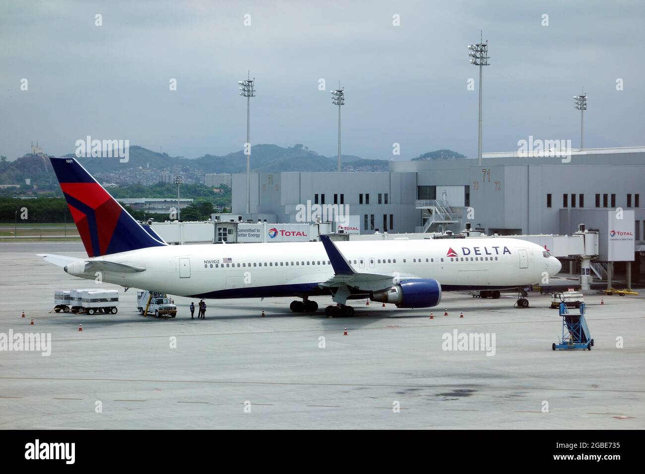Delta Air Lines (è una delle principali compagnie aeree degli Stati Uniti), aereo Foto Stock