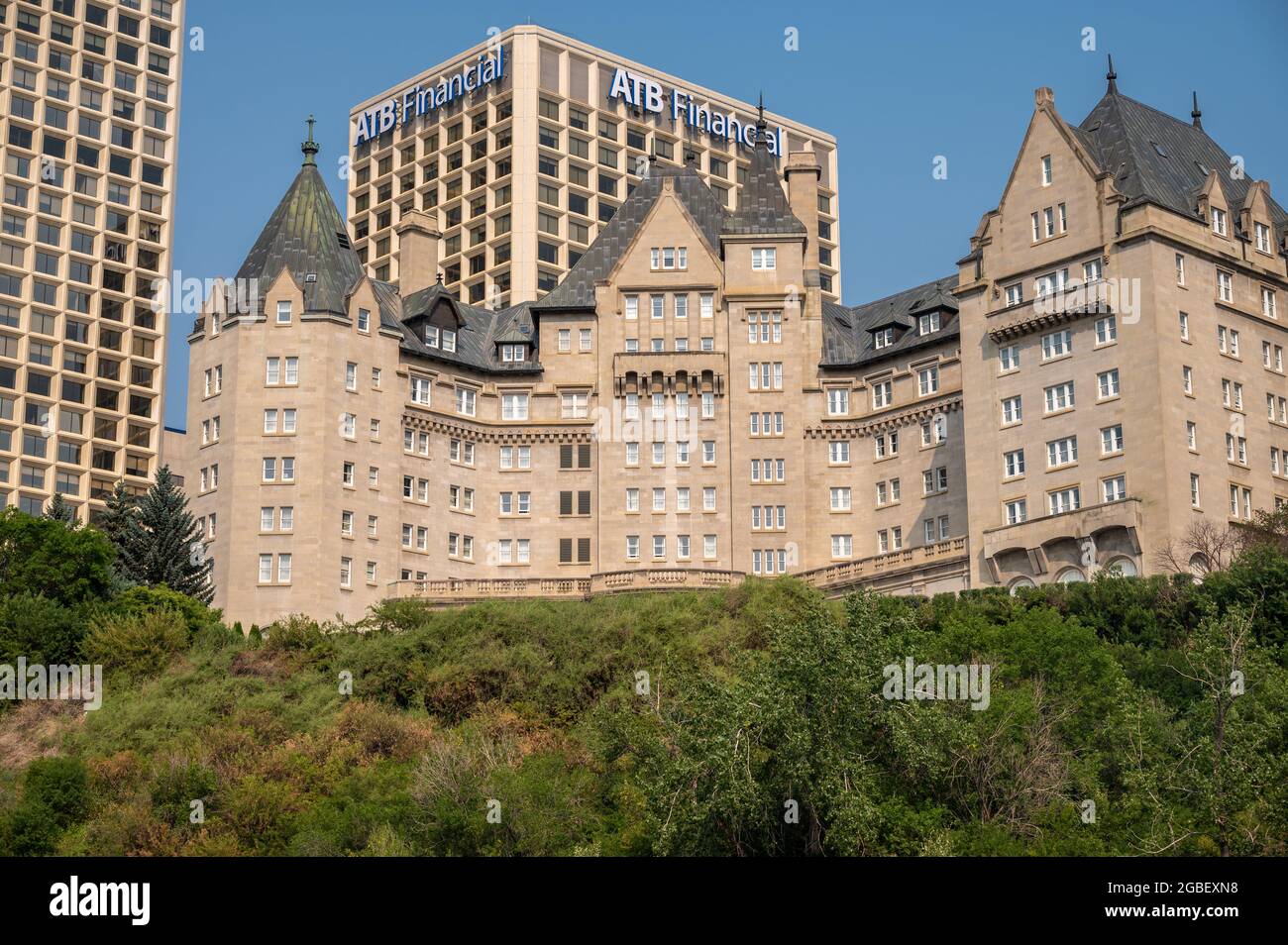 Edmonton, Alberta - 30 luglio 2021: Vista dell'Hotel Macdonald a edmonton. Foto Stock