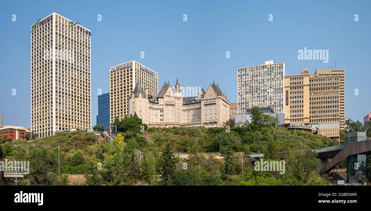Edmonton, Alberta - 30 luglio 2021: Vista dell'Hotel Macdonald a edmonton. Foto Stock