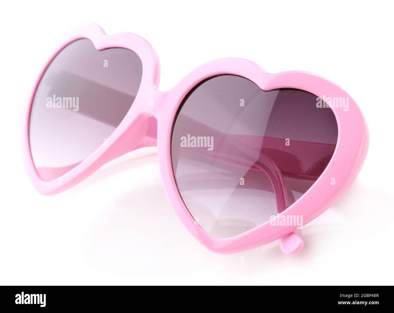 Occhiali da sole rosa a forma di cuore isolati su bianco Foto stock - Alamy