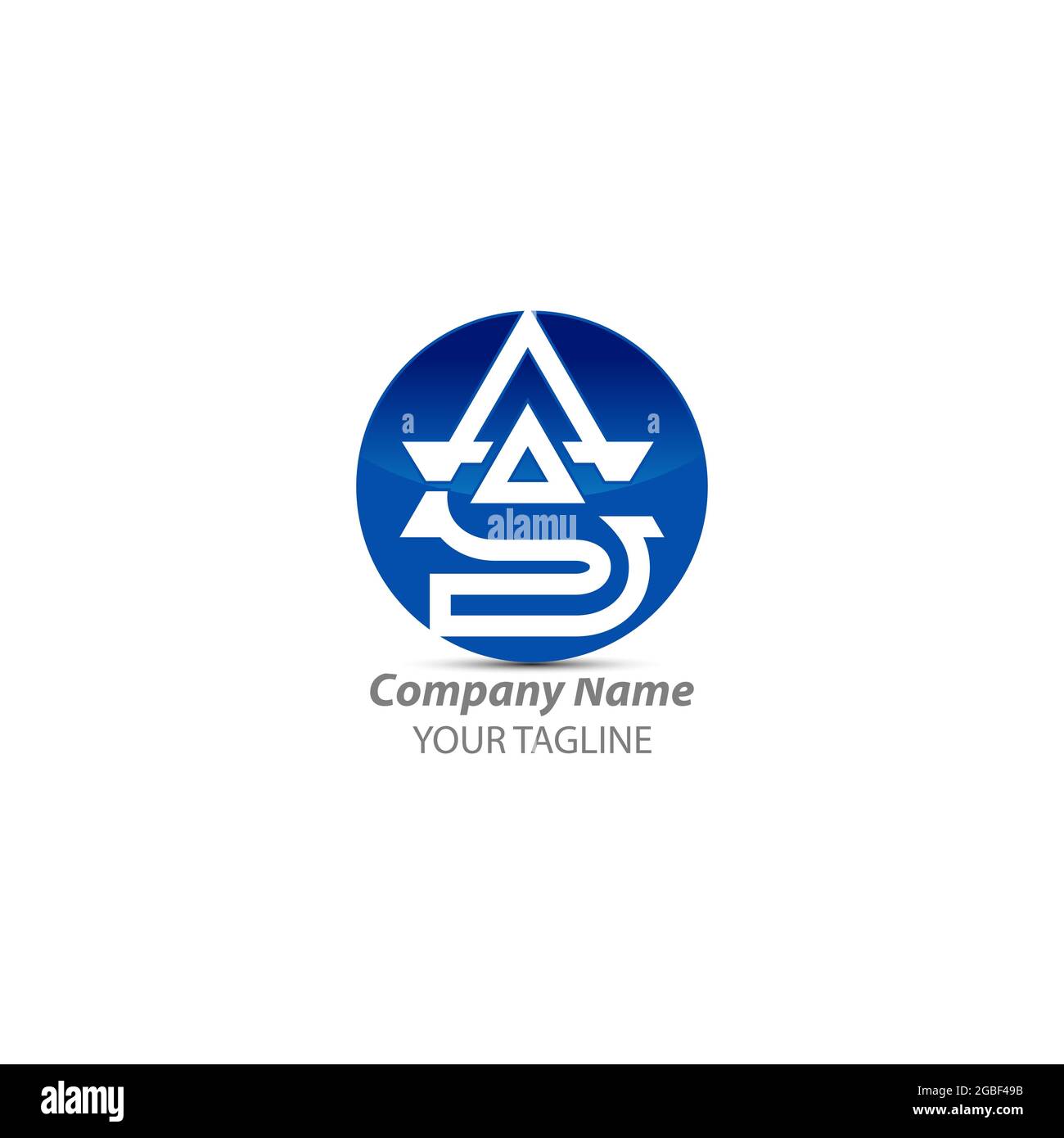 Initial SA monogramma moderno ed elegante design del logo, Professional Letters Vector su sfondo bianco.EPS 10 Illustrazione Vettoriale