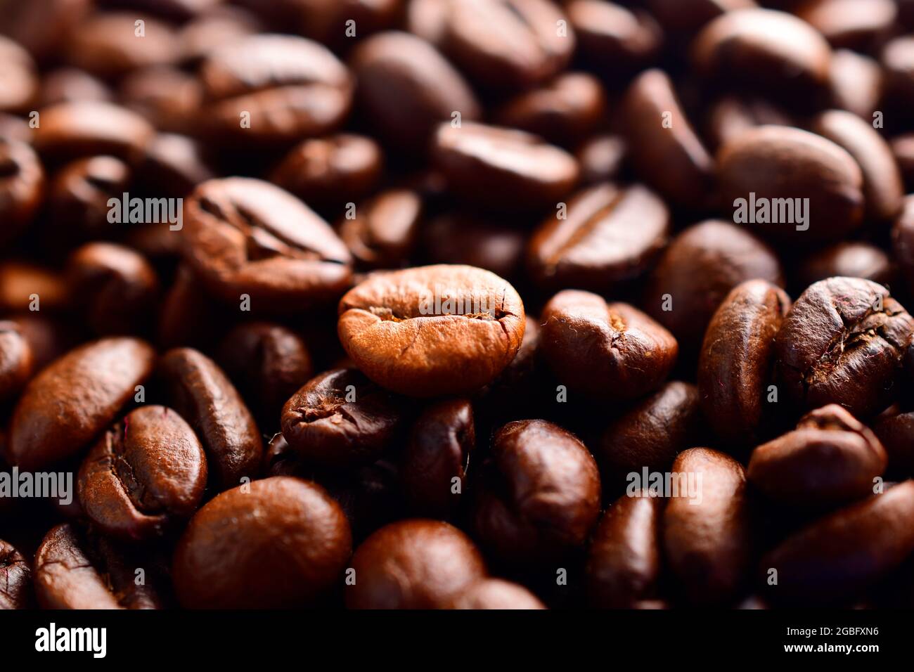 Immagine macro di coffee Beans Foto Stock