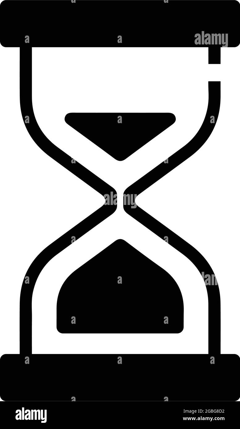 Clessidra, icona di gestione del tempo - semplice file EPS vettoriale modificabile. Illustrazione Vettoriale