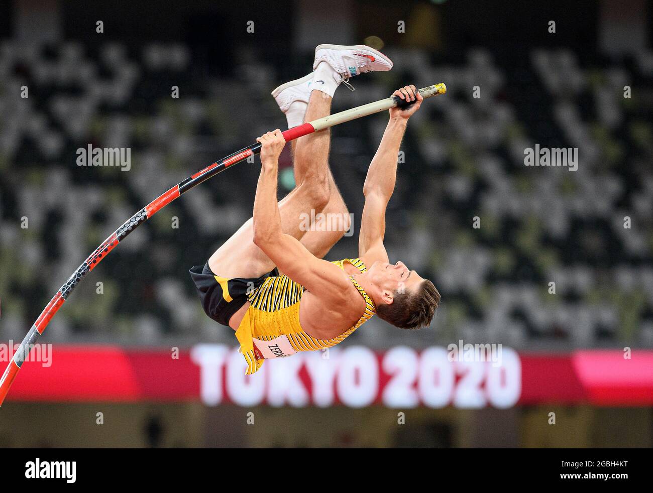 Oleg ZERNIKEL (GER), Action Athletics pole Vault of Men, MenÕs pole Vault, il 3 agosto 2021 Giochi Olimpici estivi 2020, dal 23 luglio. - 08.08.2021 a Tokyo/Giappone. Foto Stock