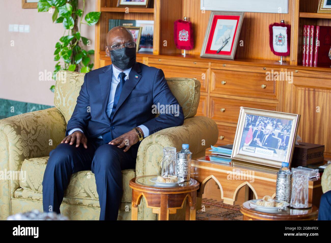 Simeón Oyono Esono, Ministre équato-guinéen des Affaires Etrangères Foto Stock
