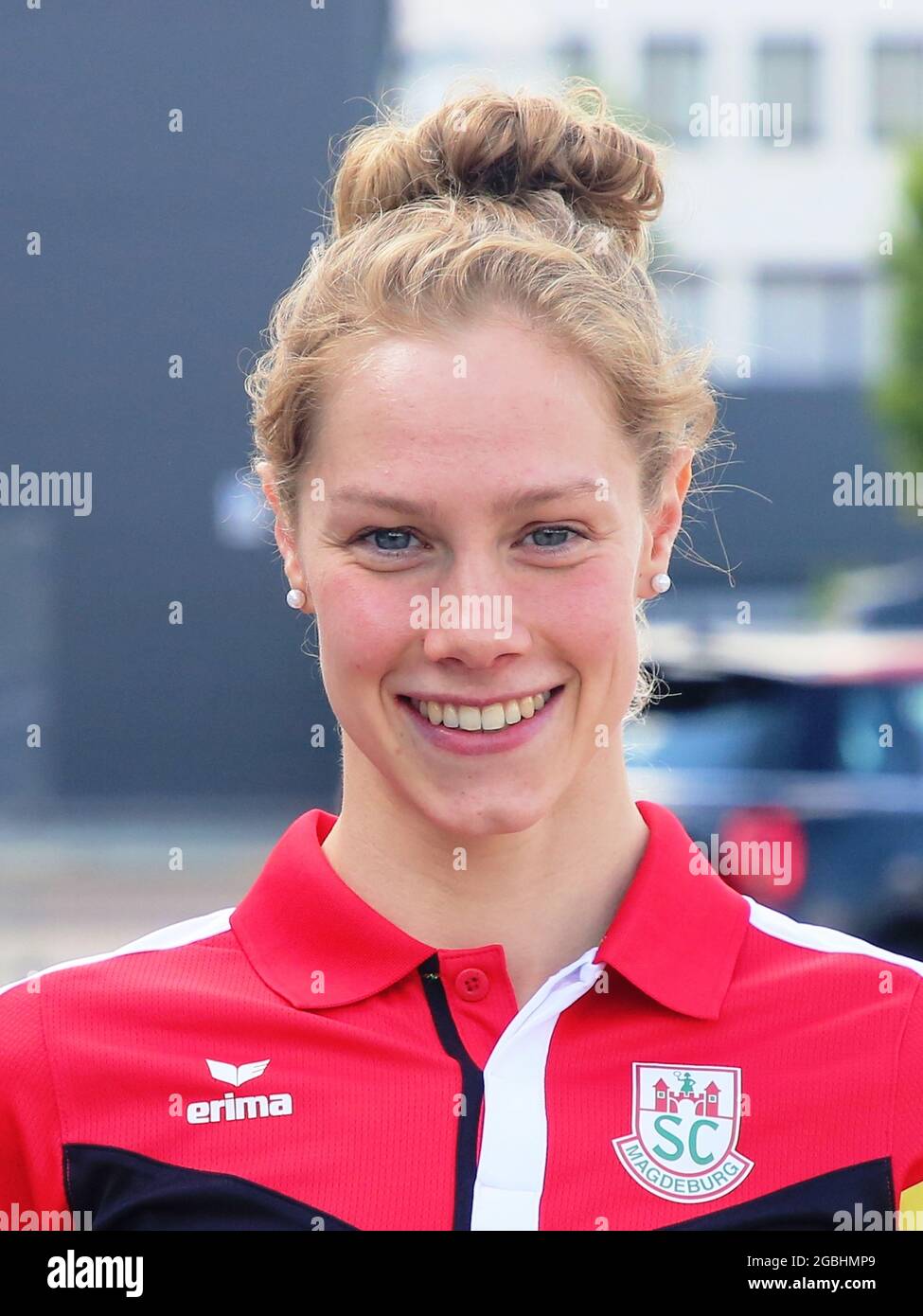 Il nuotatore tedesco Finnia Wunram SC Magdeburg al congedo per le Olimpiadi di Tokyo 2021 Foto Stock