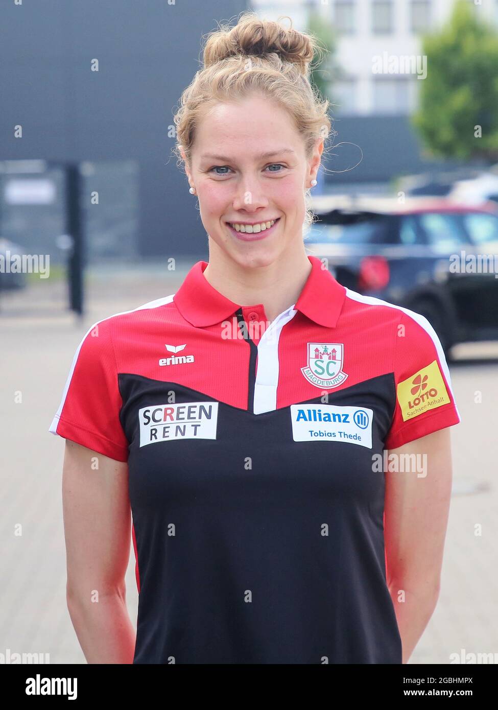 Il nuotatore tedesco Finnia Wunram SC Magdeburg al congedo per le Olimpiadi di Tokyo 2021 Foto Stock