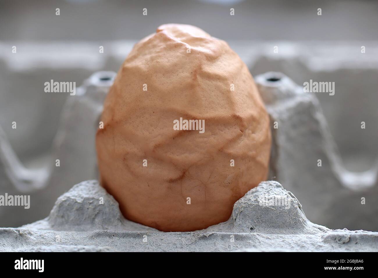 Uovo di pollo deformato Foto Stock