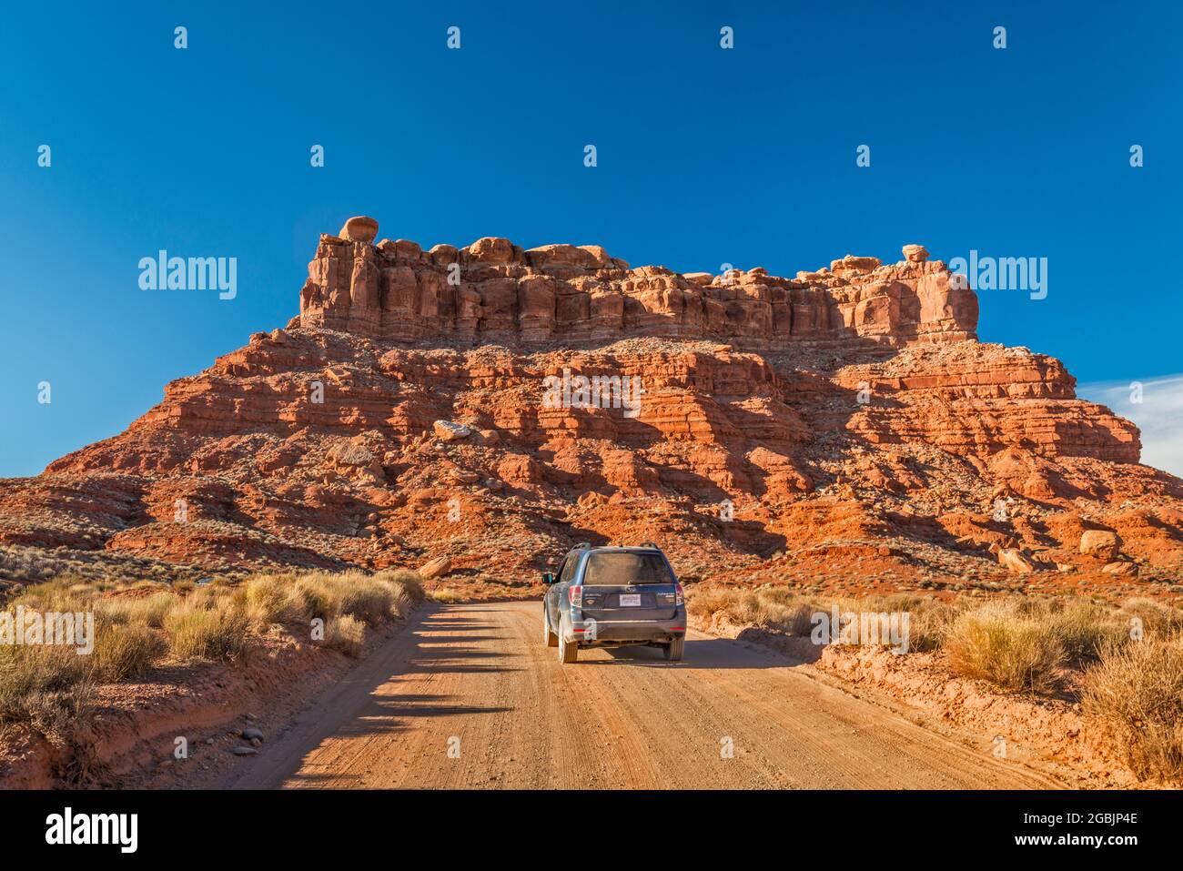 Mesa nella Valle degli dei, Bears Ears National Monument, Utah, USA Foto Stock