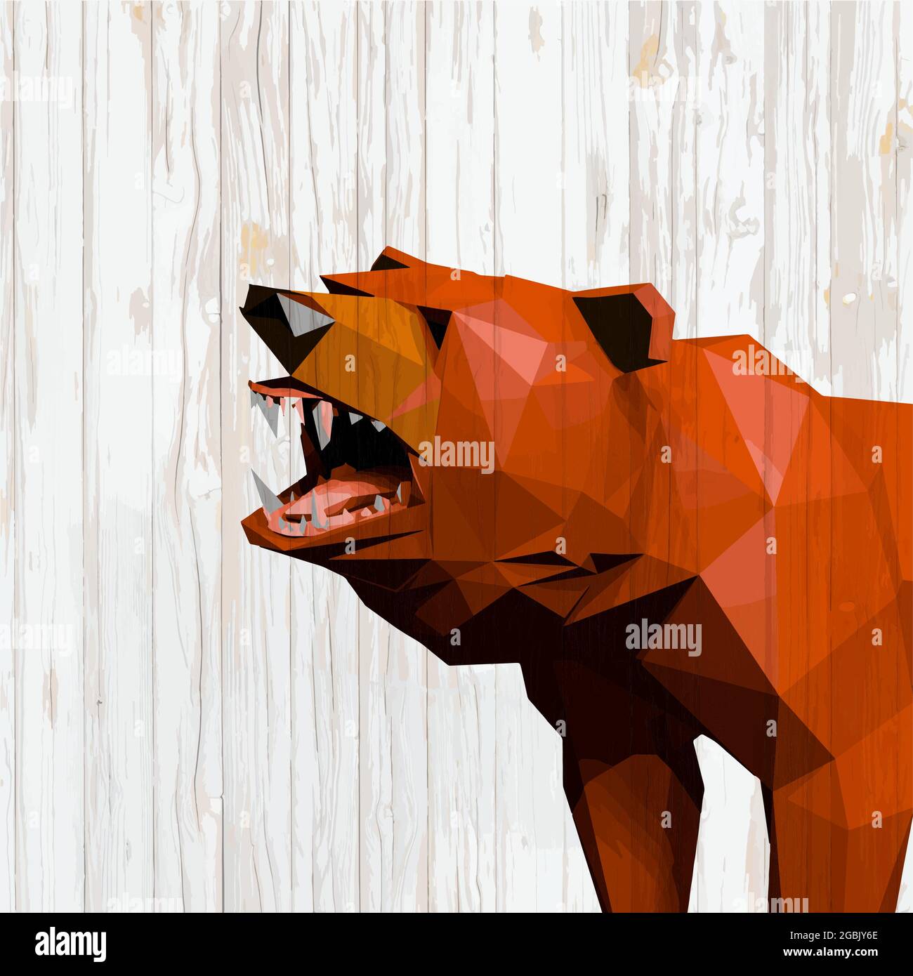 Disegno Artistico Hand Drawn Felpa Con Stampa Orso Bruno Schizzato