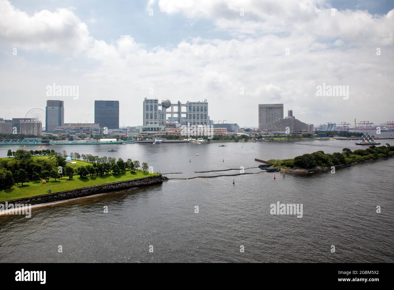 Odaiba Island nella Baia di Tokyo, dove si trovano molti luoghi