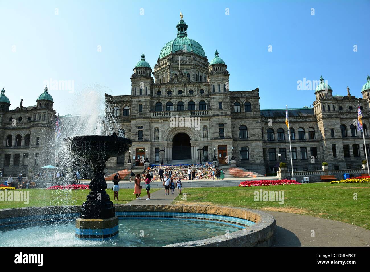 Edifici del Parlamento a Victoria BC, Canada. Foto Stock